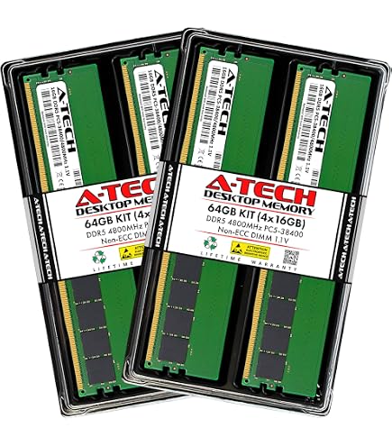 A-Tech 128GB Kit (2x64GB) DDR5 5600MHz PC5-44800 ECC RDIMM 2Rx4